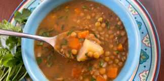 Sopa de Lentejas Vegetariana sopa de lentejas