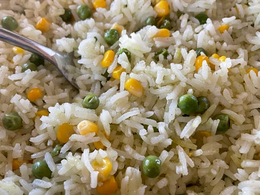 arroz con cilantro